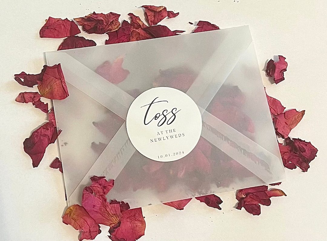 Wedding Petal Toss Bags and Stickers Flower Confetti Wedding Confetti