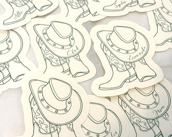 Tarjeta de mesa para invitados - Tarjeta de mesa estilo vaquero - Tarjeta de mesa personalizada para invitados - Tarjeta de mesa - Tema del Oeste - Boda en Aspen