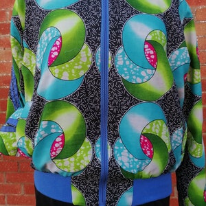 Into the blue bomber jacket