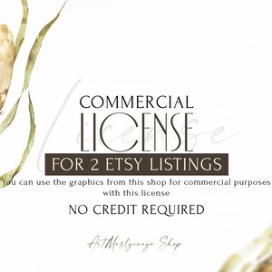 The Commercial License for TWO sets of Any Clipart for business - Digital Watercolor Clipart - No Credit required- Up to  1000 sales