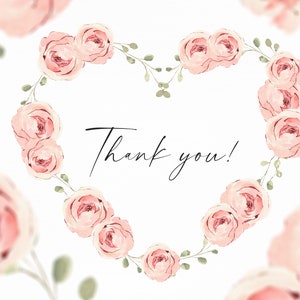 Watercolor Floral Heart Wreath Clipart. Valentine's Flowers Composition ...