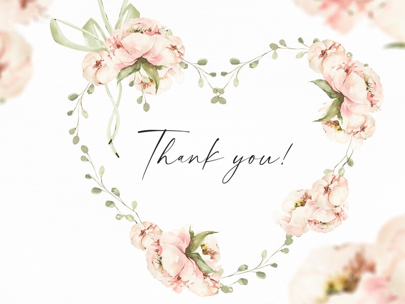 Watercolor Floral Heart Wreath Clipart. Valentine's Flowers Composition ...