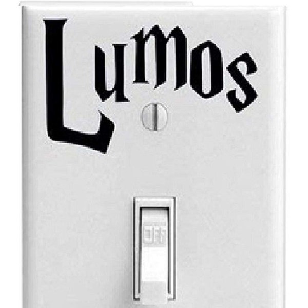 Black Lumos Nox ( DECAL ONLY ) Light Switch Decal Black vinyl