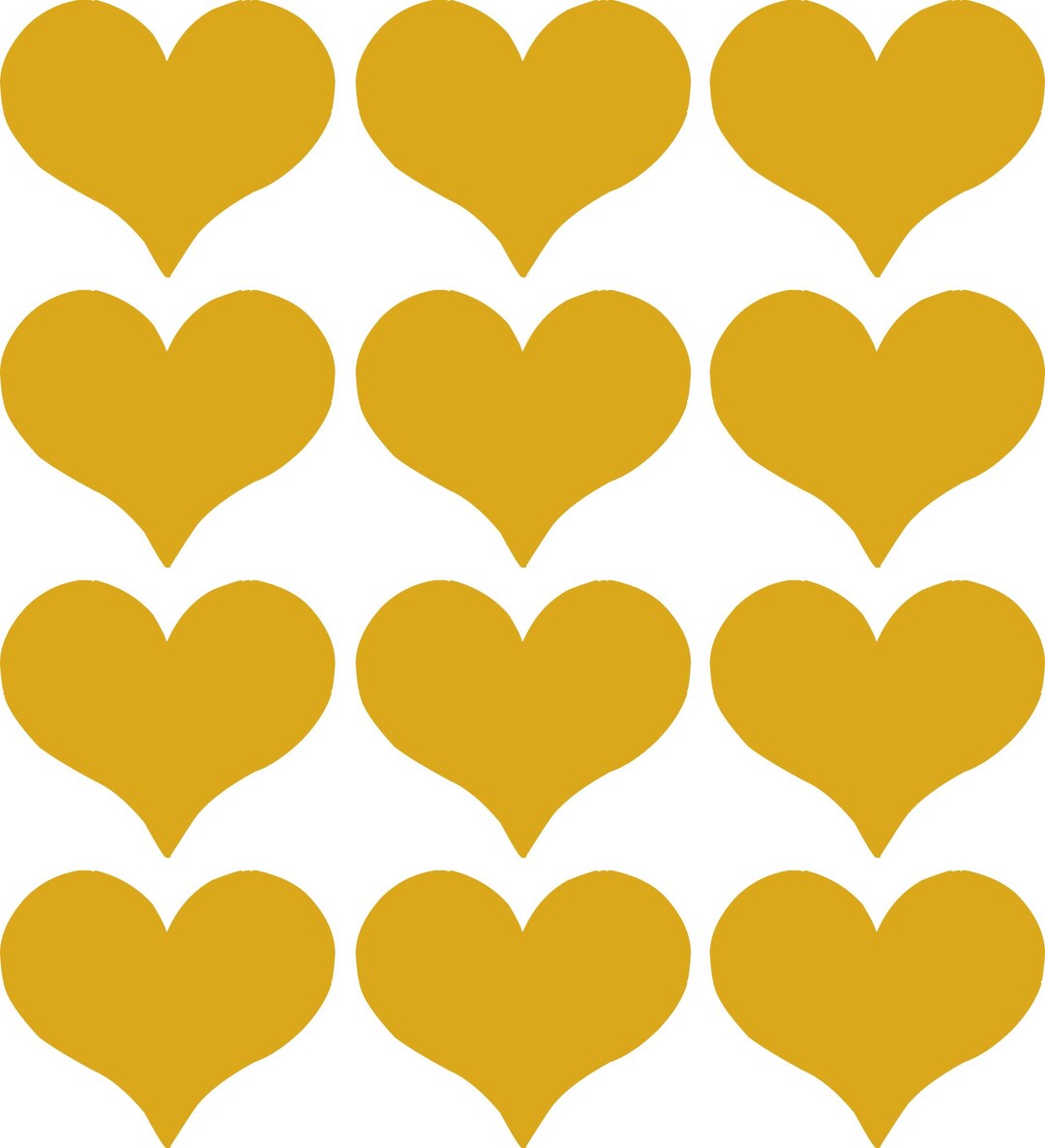 Set of 12 Yellow Vinyl Decal Stickers - 3