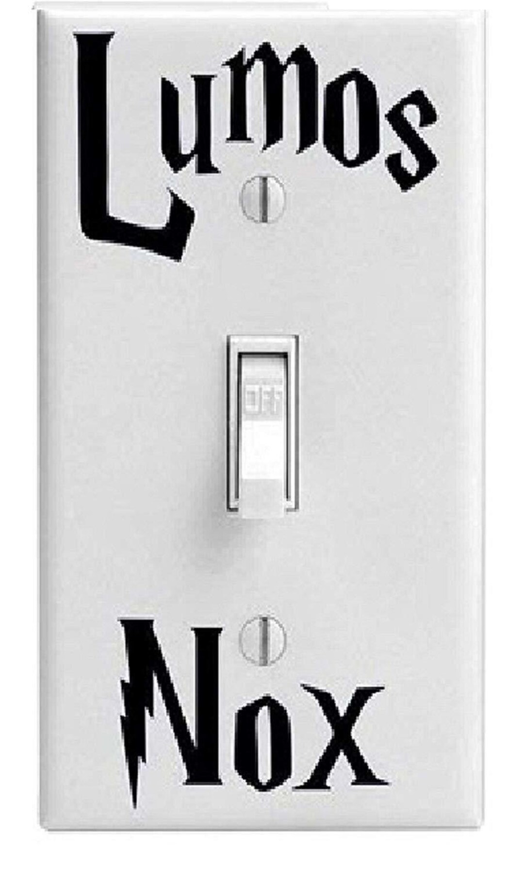 Black Lumos Nox DECAL ONLY Light Switch Decal Black Vinyl - Etsy
