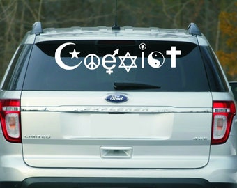 Coexist 23" Vinyl Decal sticker for Car Or Laptop