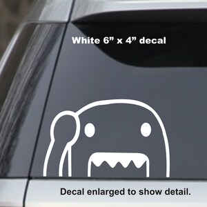Vinyl Decal Sticker Mustache Domo Car Truck Bumper Window Laptop JDM Fun 6" 