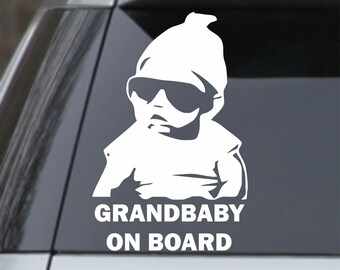 Funny Baby On Board Sticker – 'Carlos' Hangover Style – Car Decal / Laptop Sticker