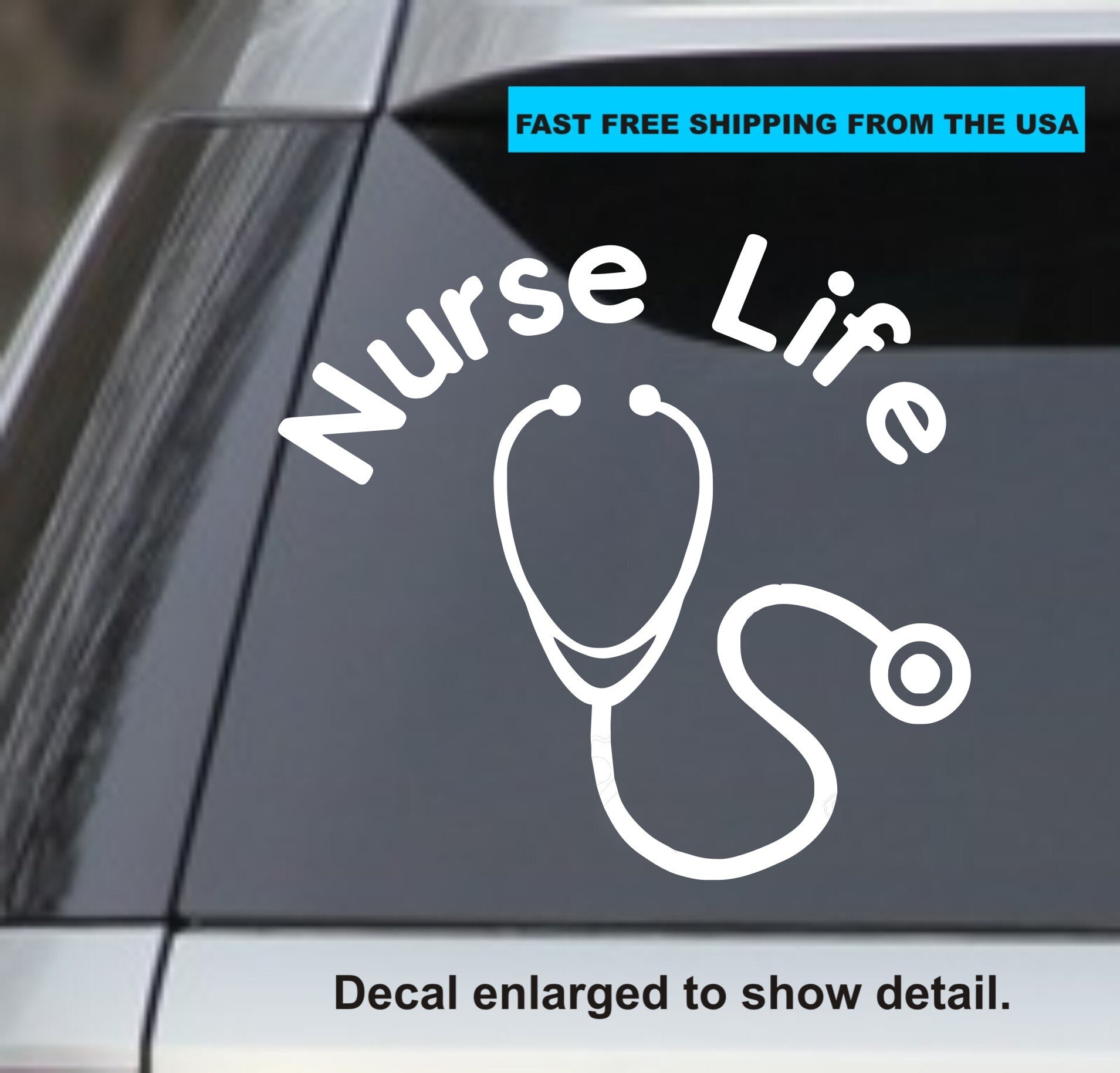 Blessed Nurse Vinyl Decal - 5.5 Inch Car Window Sticker For Medical Professionals
