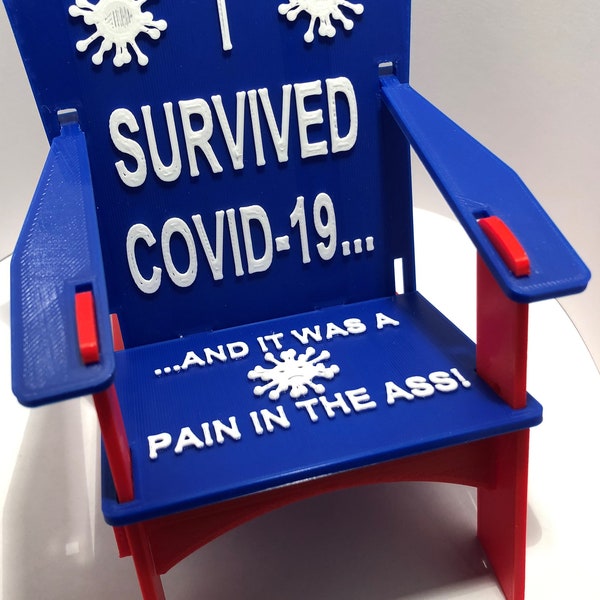 Covid 19 Customized Mini Adirondack Chair - 3D Printer STL files