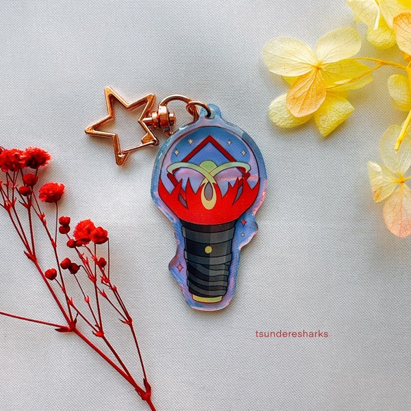 Dreamcatcher Lightstick Acrylic Holographic Keychains Charms | Kpop Kdrama Mongmongie Jiu Siyeon Yoohyeon Handong Dami Gahyeon Sua