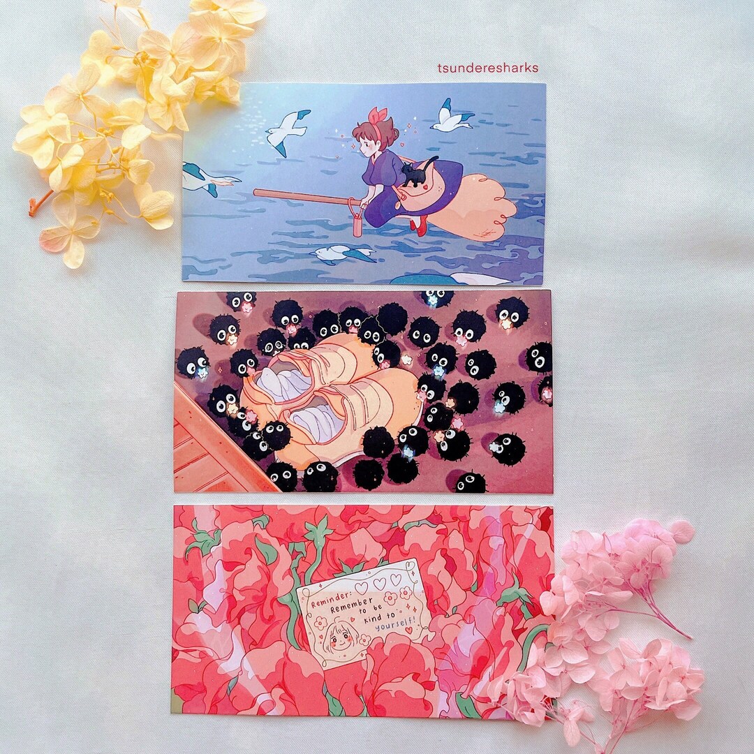 Anime Movies Cute Kawaii Wall Art Print Scenery Desk Decor Aesthetic