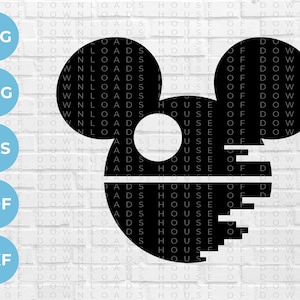 Space Mouse Head // Digital File Download // svg png eps pdf dxf // vector // cut file