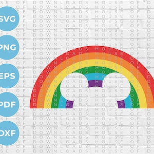 Mouse Rainbow  // LGBTQ+ Pride // Digital File Download // svg png eps pdf dxf // vector // cut file // Layered SVG