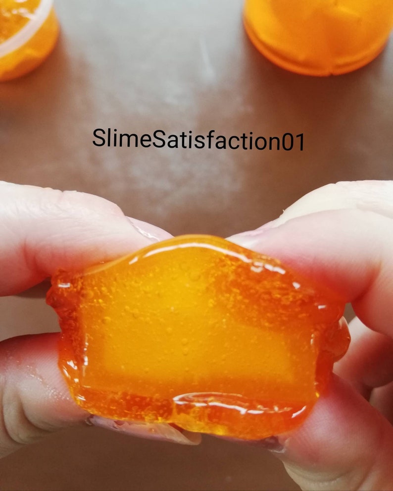 Mangomazing Jelly 4oz/8oz Orange Jelly Cube Slime Etsy