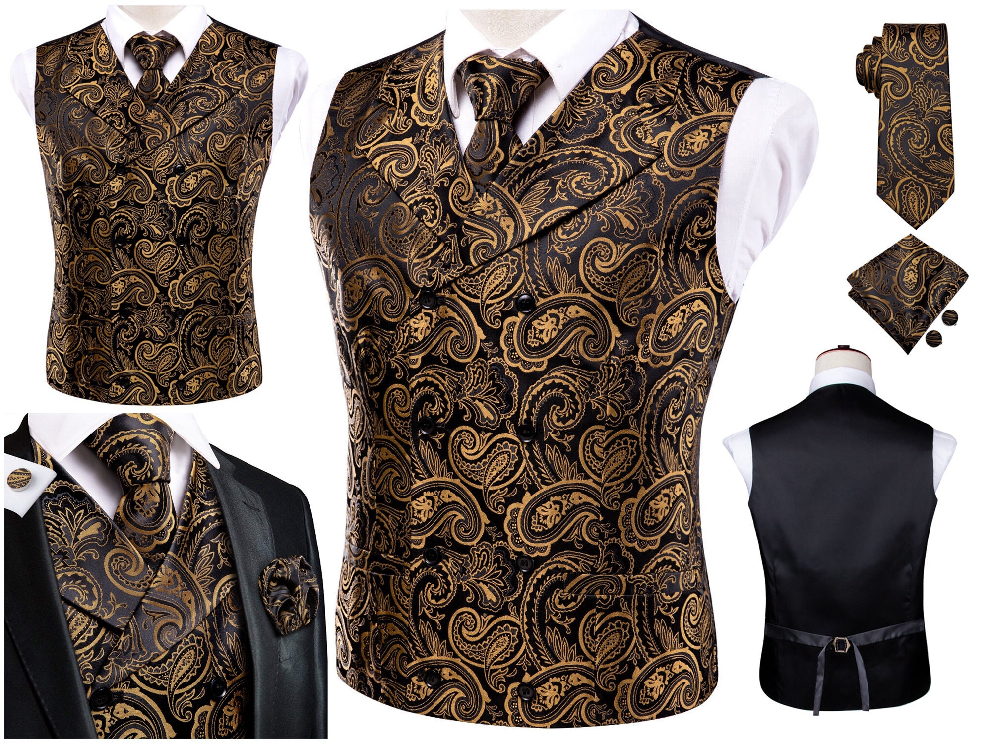 Vintage Gold Vest  Etsy