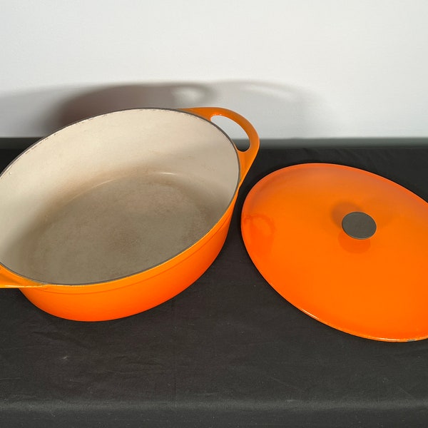 France Le Creuset / Cousances, casserole à oreilles vintage en fonte