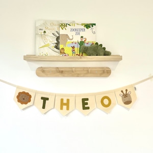 Jungle Name Bunting- Felt Customised Name Bunting - Safari Nursery Decor- Nursery Bunting - Personalised Bunting - Name Garland Bunting