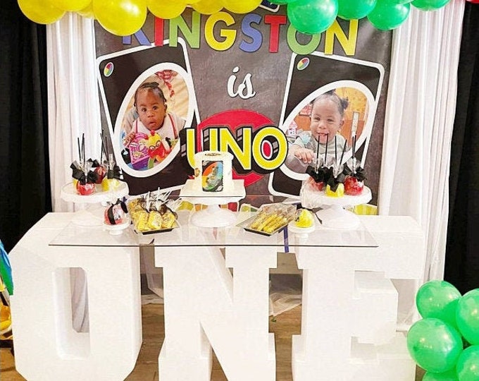 One Foam Letter One Table Base 1st birthday party, baby shower, and many more
