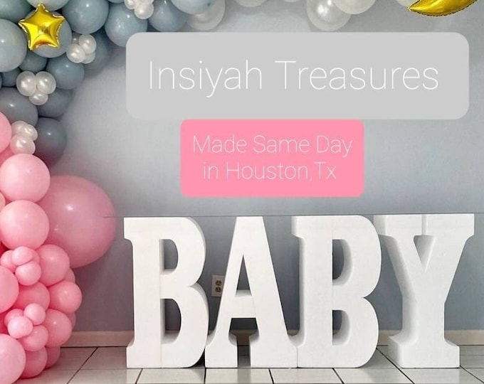 Large Foam 30in Table Base Foam Letters BABY