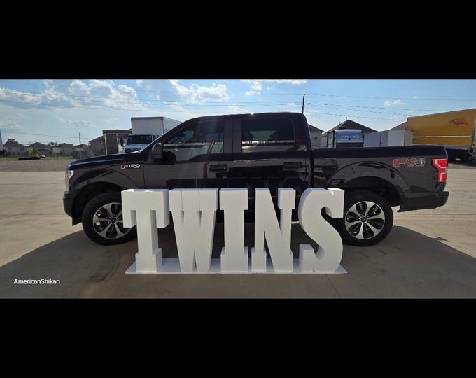 Foam TWINS Letters: Gender Reveal, Baby Shower Decor