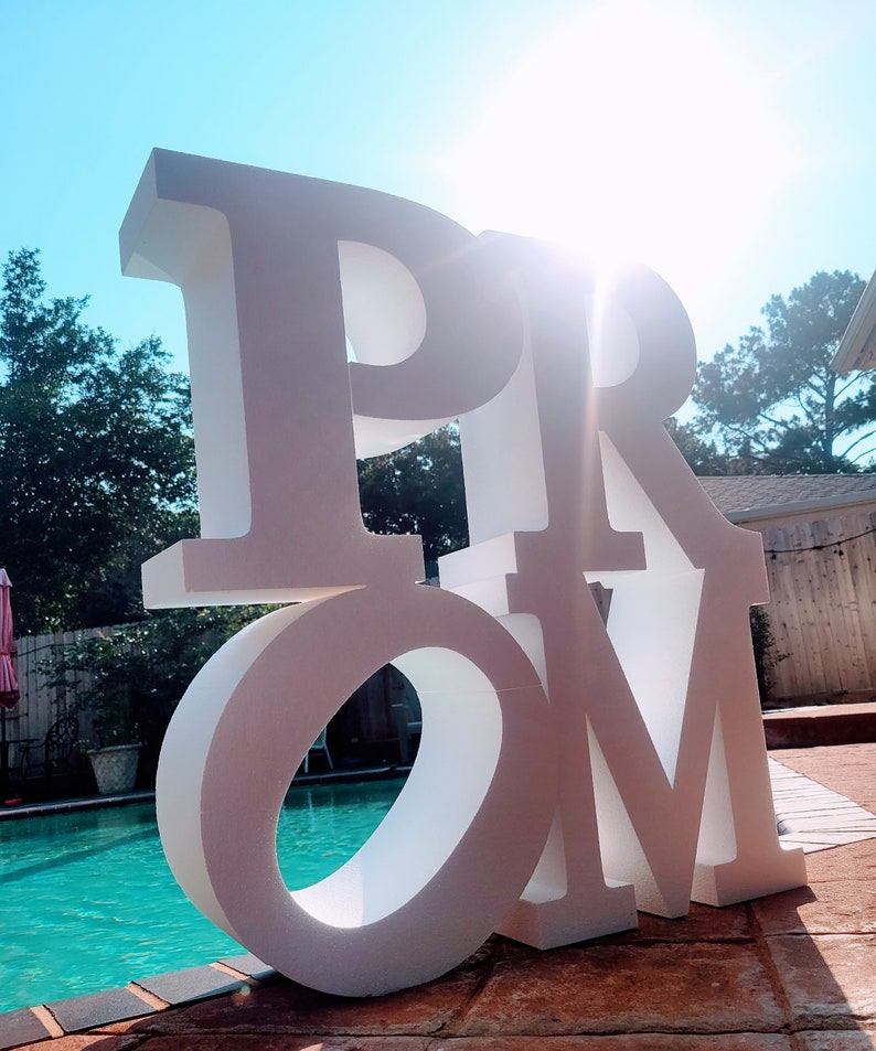 Prom Blue Sign Large Famous PROM. CUSTOM MADE Symbol. Free Standing Made From Foam - Etsy