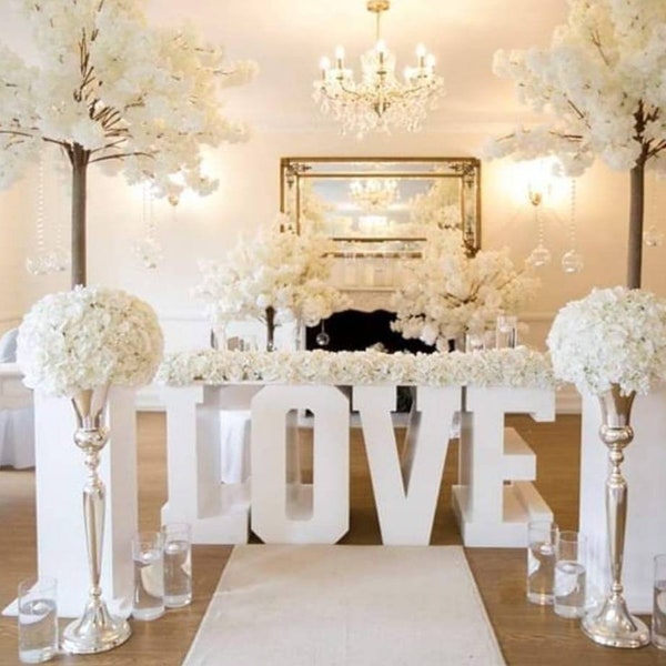 BIG Foam Letters 30" tall  12 in depth 4 letters LOVE Table Base Love Table Top Wedding Valentines Propasal Table base Custom Name