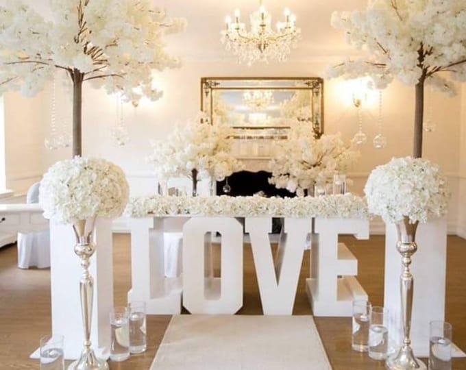 BIG Foam Letters 30" tall  12 in depth 4 letters LOVE Table Base Love Table Top Wedding Valentines Propasal Table base Custom Name