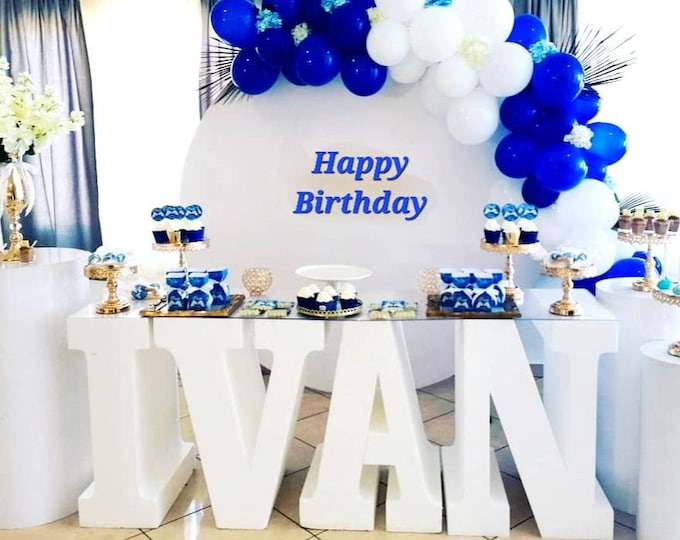 Giant Huge Foam Love Table Base Birthday Party Any Four Letters Party Decor  Custom Four Letter Word Foam Letters Backdrop 8in thick