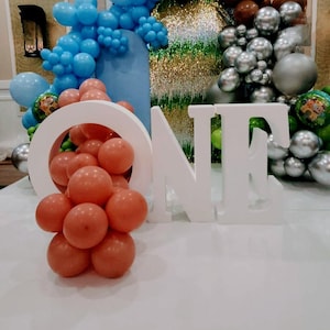 Giant Foam ONE Letters: 8in Thick, Birthday Party Table Base
