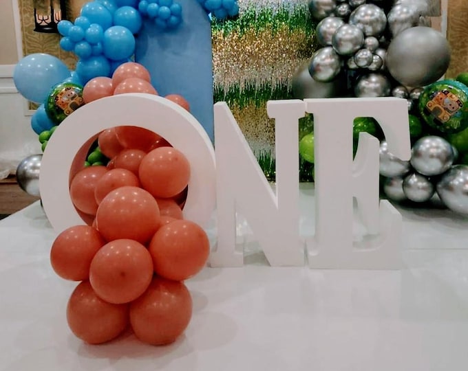 Giant Foam ONE Letters: 8in Thick, Birthday Party Table Base