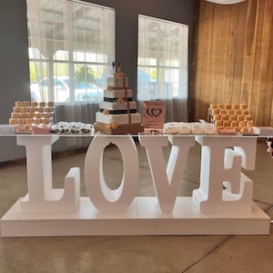 Giant Huge Foam Love Table Base Birthday Party Any Four Letters Party Decor Custom Four Letter Word Foam Letters Backdrop  8in thick