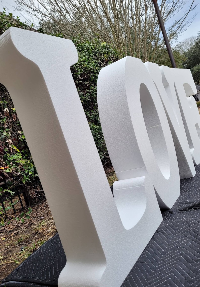 Giant Huge Foam Love Table Base Birthday Party Any Four Etsy