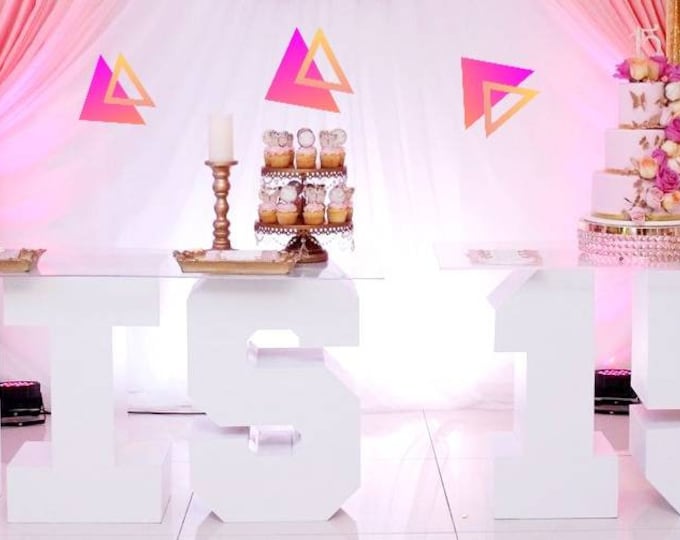 Foam Letters Mis 15 perfect Quinceañera's table base Price is for all 5 letters Included. Free Shipping