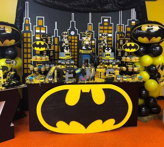 Personalized Batman Themed Large Foam Sign for Birthday Parties