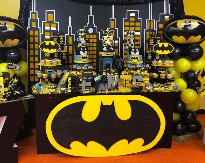 Personalized Batman Themed Large Foam Sign for Birthday Parties, Room decor, Table Base, backdrop decor and many more