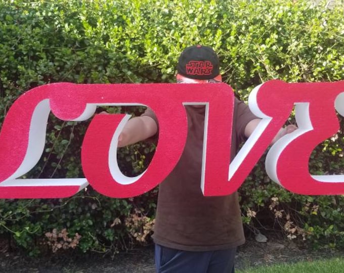 Giant Love Sign Letter Table top decor wedding centerpiece red font large love foam letter One Piece Connecting
