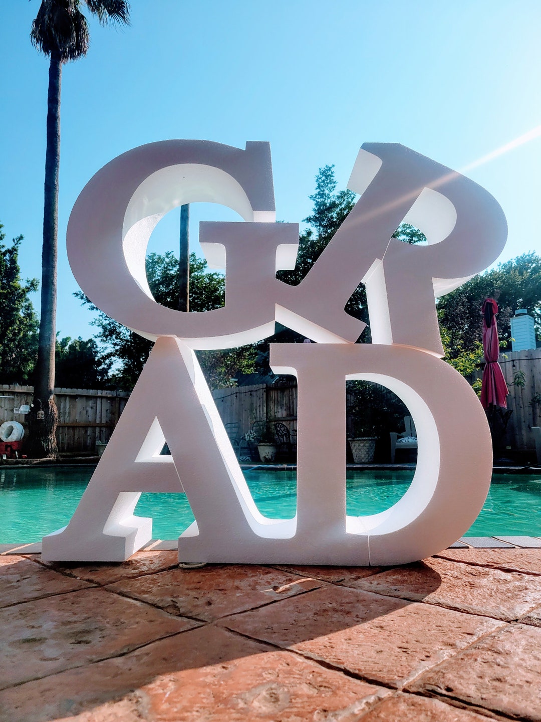 Large Famous Grad 2024 Symbol Free Standing Made From Foam - Etsy