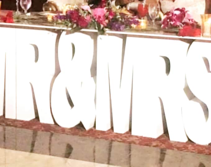 Giant Foam Mr & Mrs Letters: Wedding Photo Prop