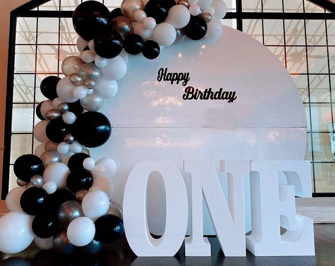 One foam letters table base Foam Letters ONE