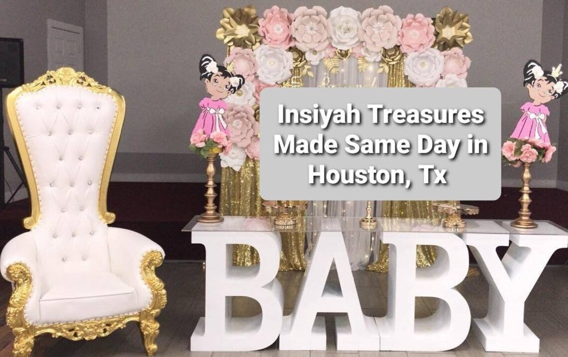 LARGE BABY Foam Letters for Table Base Baby All 4 Letters Etsy