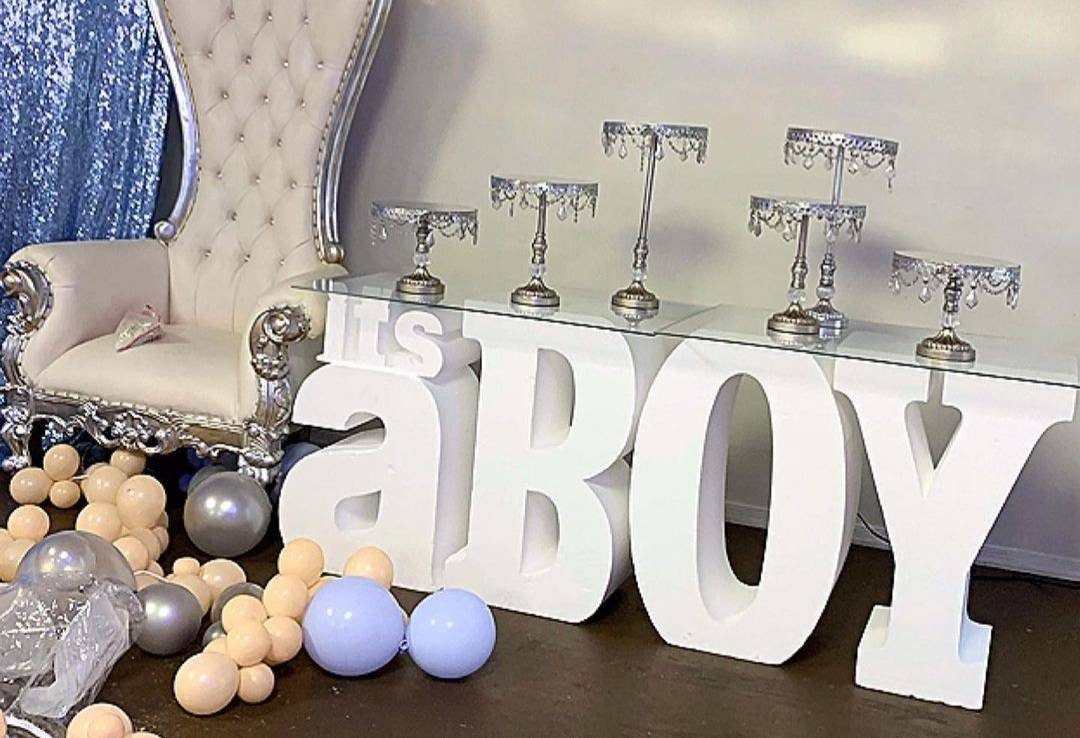 ONE Table Letter / Giant Styrofoam Table Base Letters / 3D Baby Shower  Letters - JY Display And Signs - Blog