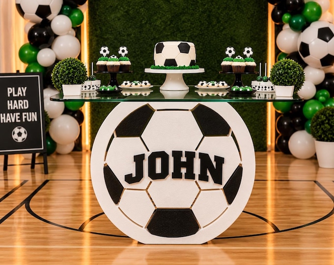 Custom Foam sport Table Base: 30in Tall, Personalized Name