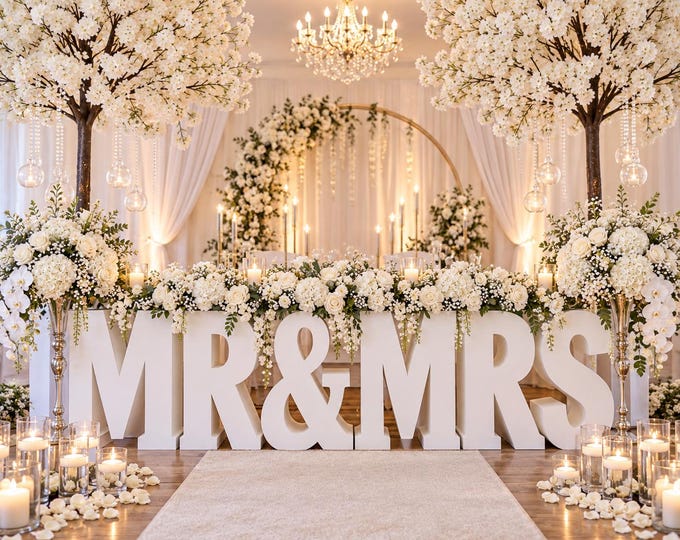 Giant Foam Mr & Mrs Letters: Wedding Photo Prop