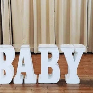 Letras de espuma grandes Letras de espuma para bebé, decoración perfecta para baby shower, base de mesa, letras independientes y mucho más