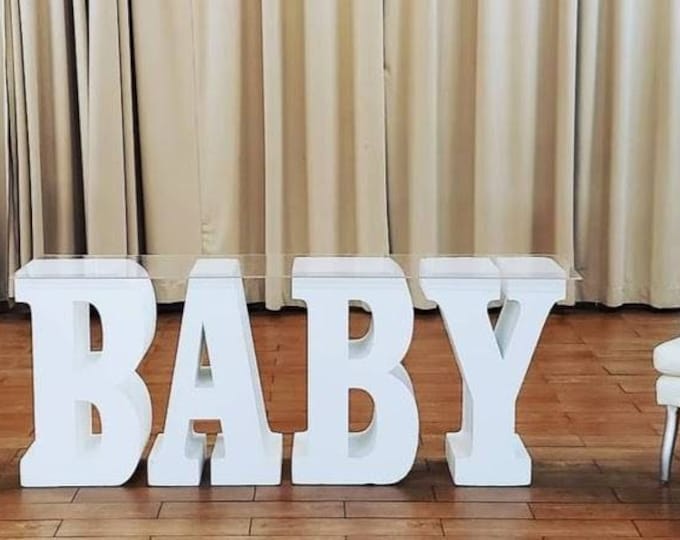 Big foam letters Baby Foam Letters, perfect baby shower decor,table base,free standing letters many more