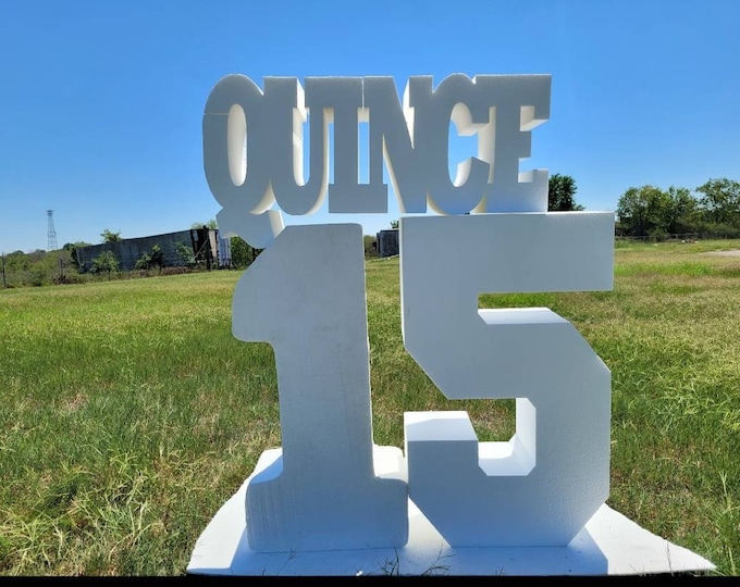 Foam Quince 15 30in tall 8in Thick. Free Shipping Included. Perfect for sweet 15,mis15, Quince Party, Foam Table Base