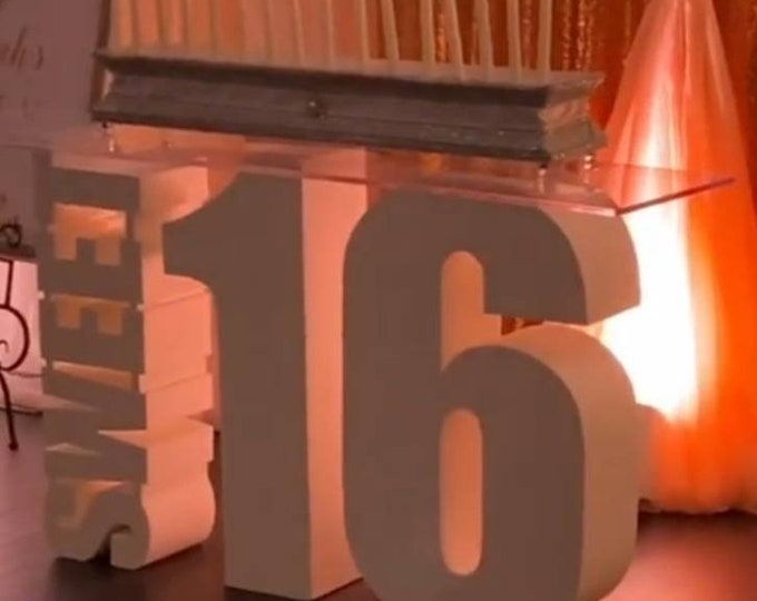 Sweet 16 Foam Letters and Numbers for your daughter's Quinceanera 30 inch tall