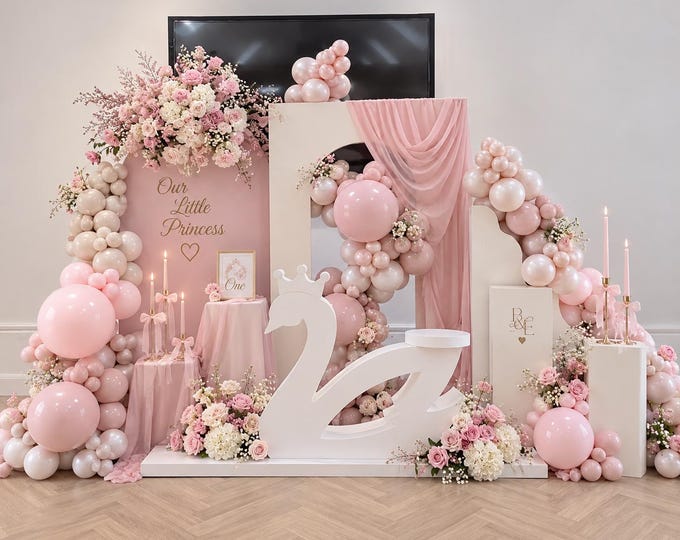 30in Swan Table Base: Foam Princess Party Decor