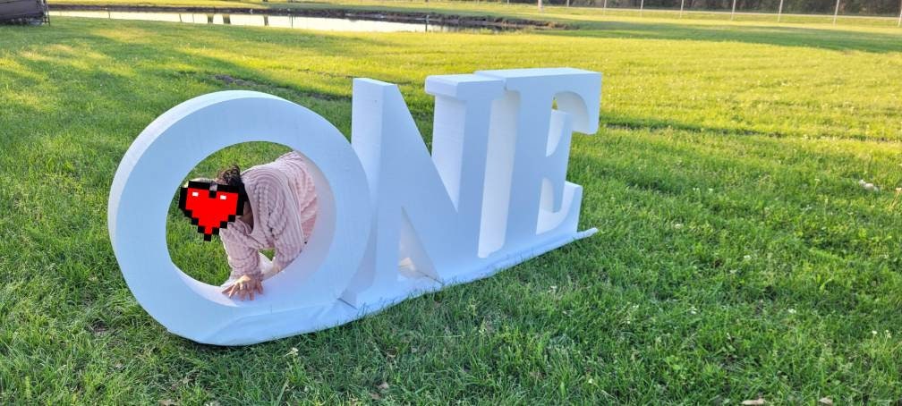Giant Huge Foam Love Table Base Birthday Party Any Four Letters